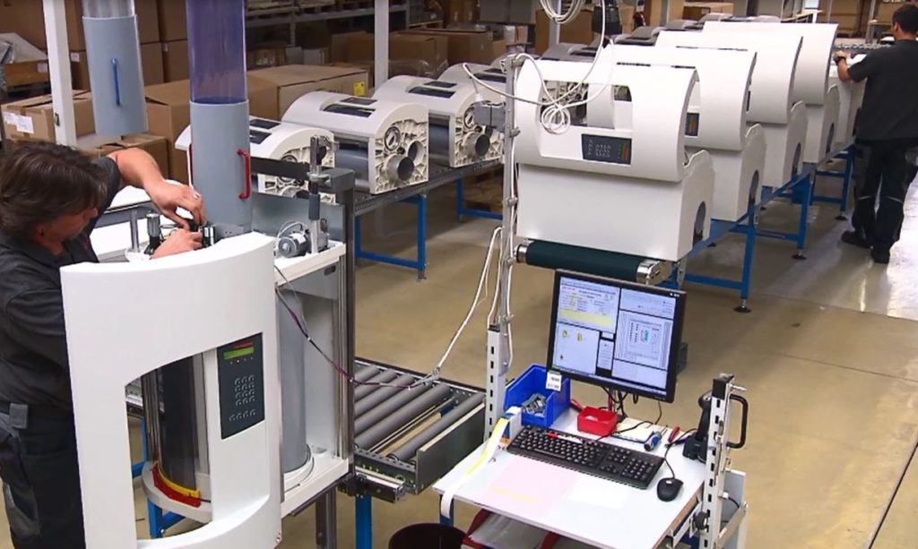 Assembly of Aerocom pneumatic tube system stations